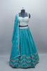 Teal Blue Lehenga Choli with Dupatta Designer Indian Wedding Outfit