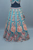 Teal Blue Multi Color Bridal Lehenga Choli with Dupatta