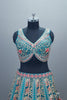 Teal Blue Multi Color Bridal Lehenga Choli with Dupatta