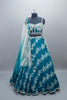 Teal Blue Lehenga Choli with Ombre Dupatta Designer Party Wear