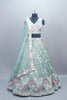 Pastel Blue Net Lehenga Choli with Dupatta Party Wear Lehenga