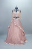 Designer Rose Gold Lehenga Choli Blouse and Sheer Cape Party Wear