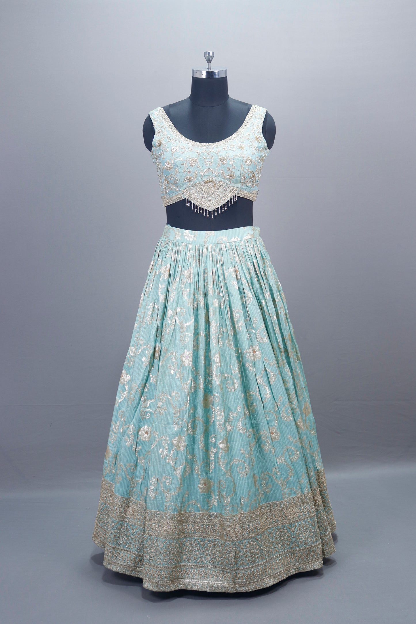 Sea Green Lehenga Choli with Dupatta Designer Party Wear