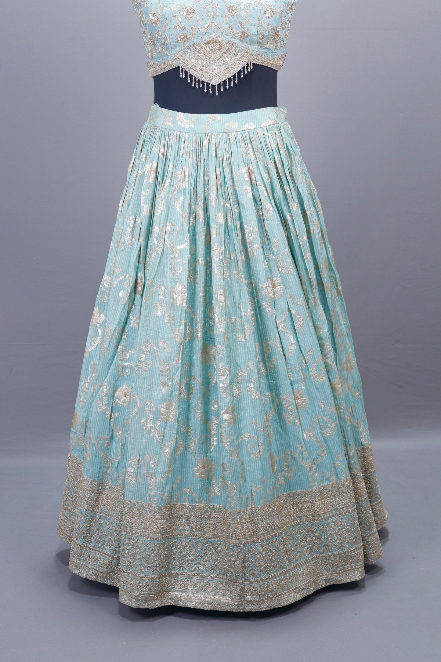 Sea Green Lehenga Choli with Dupatta Designer Party Wear