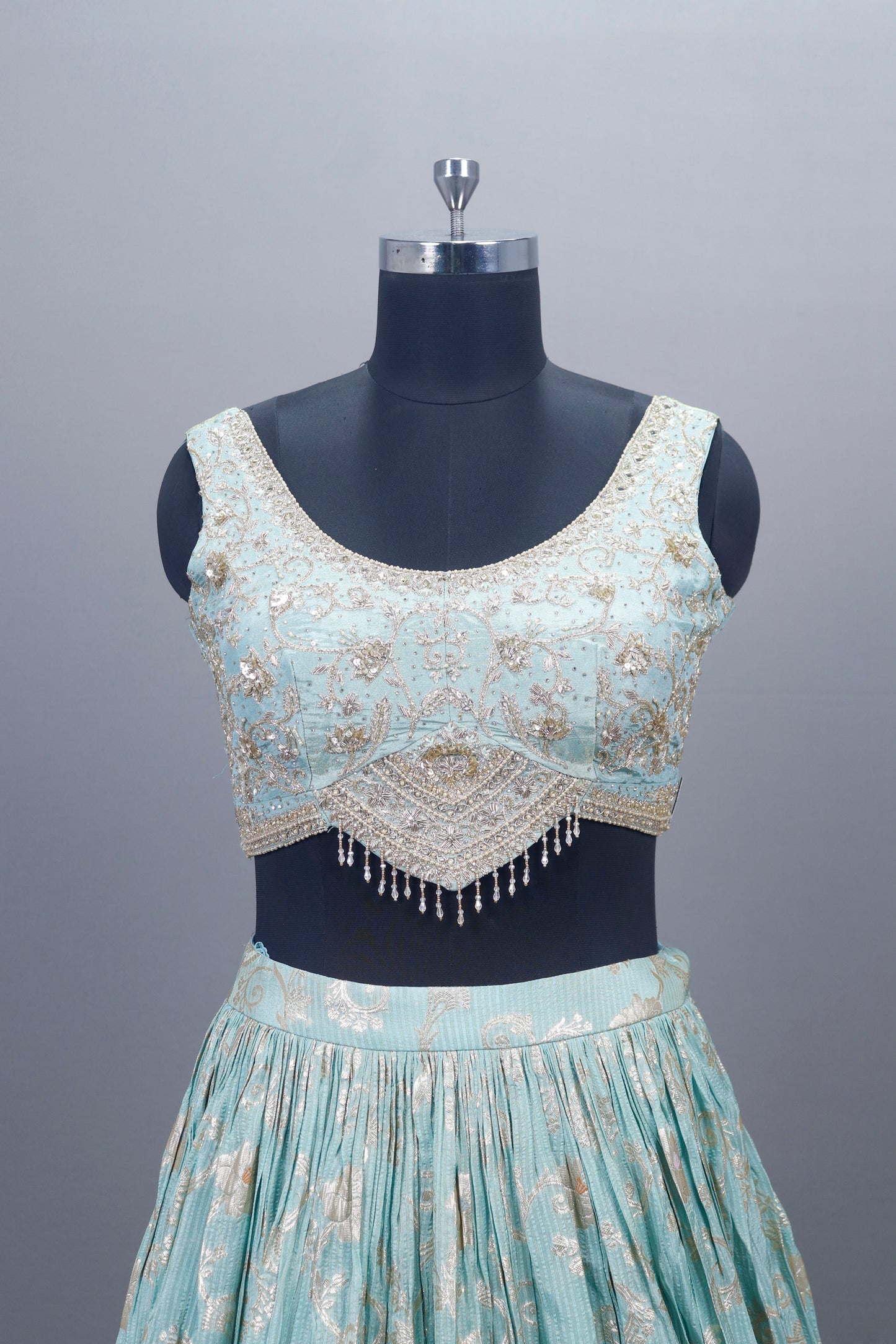 Sea Green Lehenga Choli with Dupatta Designer Party Wear