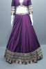 Designer Purple Silk Lehenga Choli Border and Dupatta