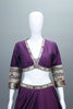 Designer Purple Silk Lehenga Choli Border and Dupatta