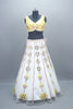 Yellow White Lehenga Choli with Dupatta Designer Party Wear