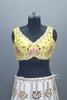 Yellow White Lehenga Choli with Dupatta Designer Party Wear