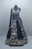 Navy Blue Lehenga Choli with Dupatta Designer