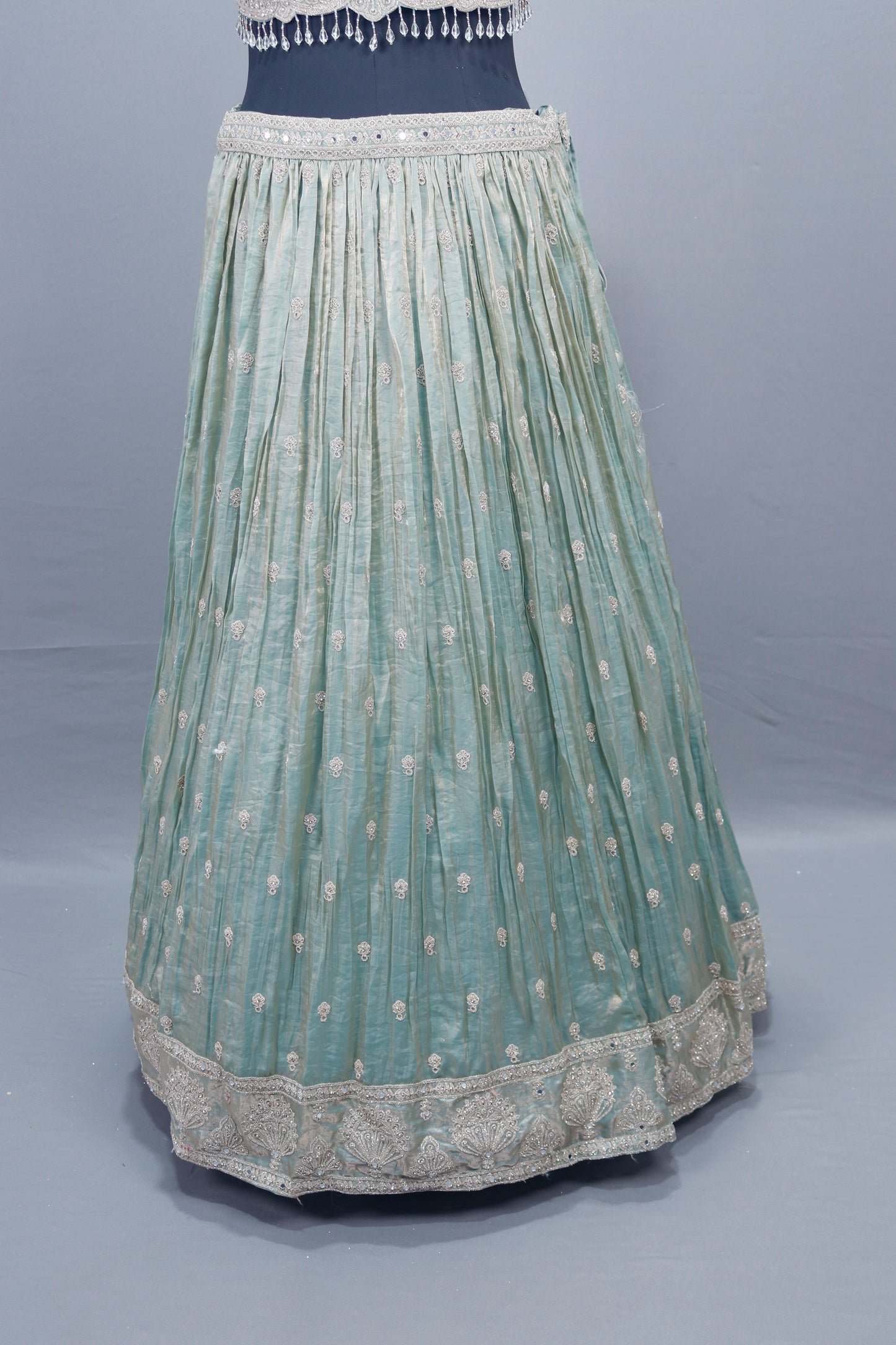 Pastel Green Lehenga Choli with Dupatta Party Wear