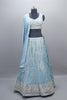 Sky Blue Silk Lehenga Choli with Dupatta  Party Wear Designer Lehenga
