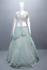Mint Green Bridal Lehenga Choli Set Designer Party Wear