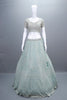 Mint Green Bridal Lehenga Choli Set Designer Party Wear