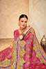 Awesome Pink and Orange Bandhani Printed Saree with Traditional Motifs - Mangaldeep NX