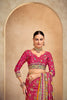 Awesome Pink and Orange Bandhani Printed Saree with Traditional Motifs - Mangaldeep NX