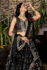 Black Embroidered Silk Lehenga Choli with Zari Work and Net Dupatta for Festive Wear - Mangaldeep NX