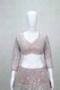 Blush Pink Mirror Embellished Net Lehenga Choli Set - Mangaldeep NX