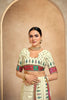 Bright Cream Bandhani Printed Saree with Multicolor Traditional Border and Motifs - Mangaldeep NX