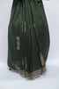 Dark Green Banarasi Silk Saree with Silver Zari Embroidery and Elephant Pallu Design - Mangaldeep NX