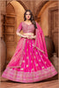 Designer Deep Pink Embroidered Lehenga Choli with Dupatta - Mangaldeep NX