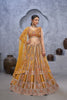 Designer Mustard Yellow Embroidered A - Line Lehenga Choli with Heavy Handwork - Mangaldeep NX