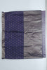 Dusty Purple Banarasi Silk Saree with Silver Zari Embroidery and Peacock Design Pallu - Mangaldeep NX