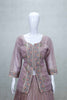 Dusty Rose Embroidered Silk Lehenga Choli with Floral Thread Work and Organza Dupatta - Mangaldeep NX