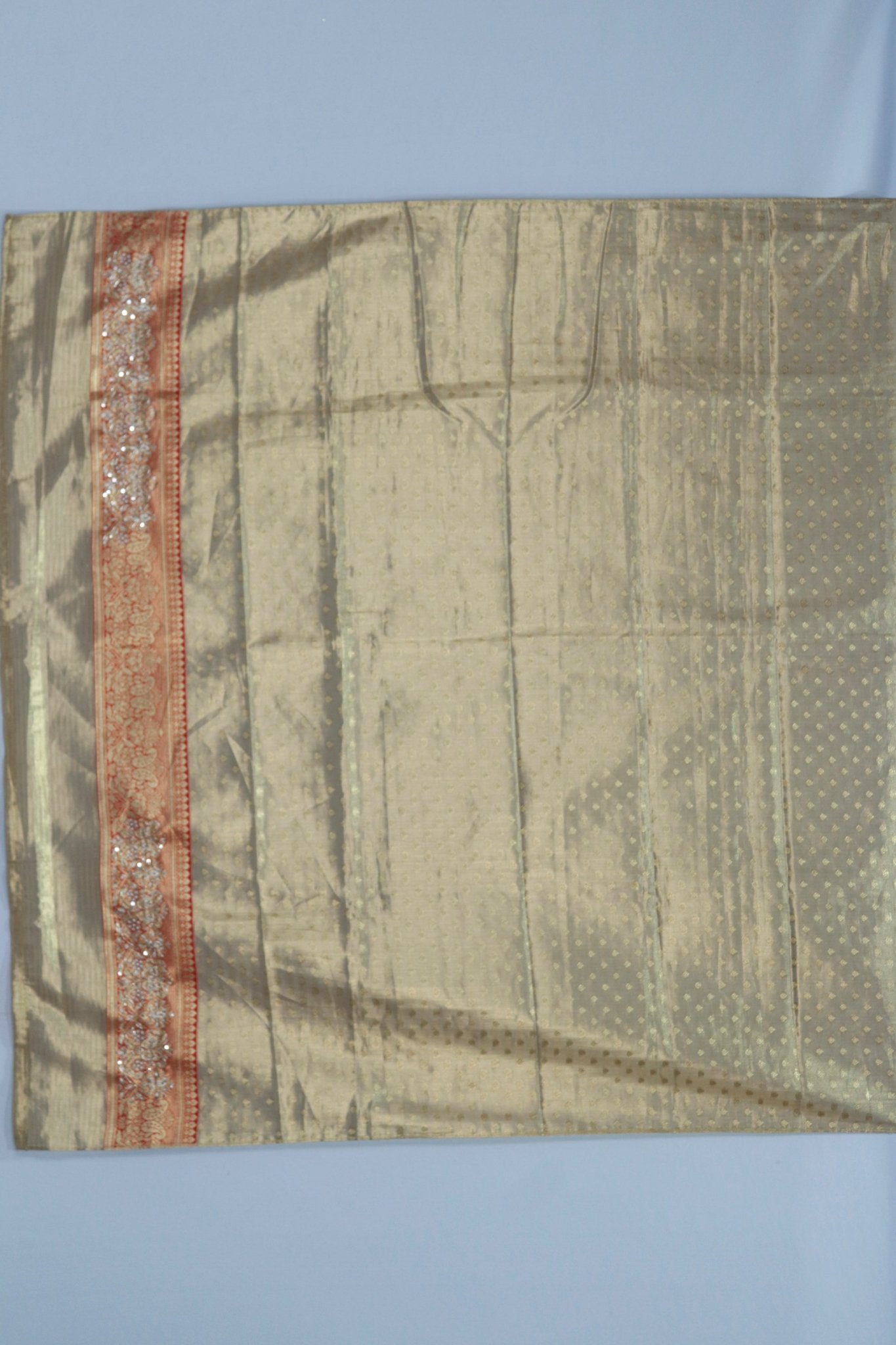 Elegant Light Green and Peach Banarasi Silk Saree with Floral Zari Weaving and Tassel Detailing Wedding Festive Wear - Mangaldeep NX