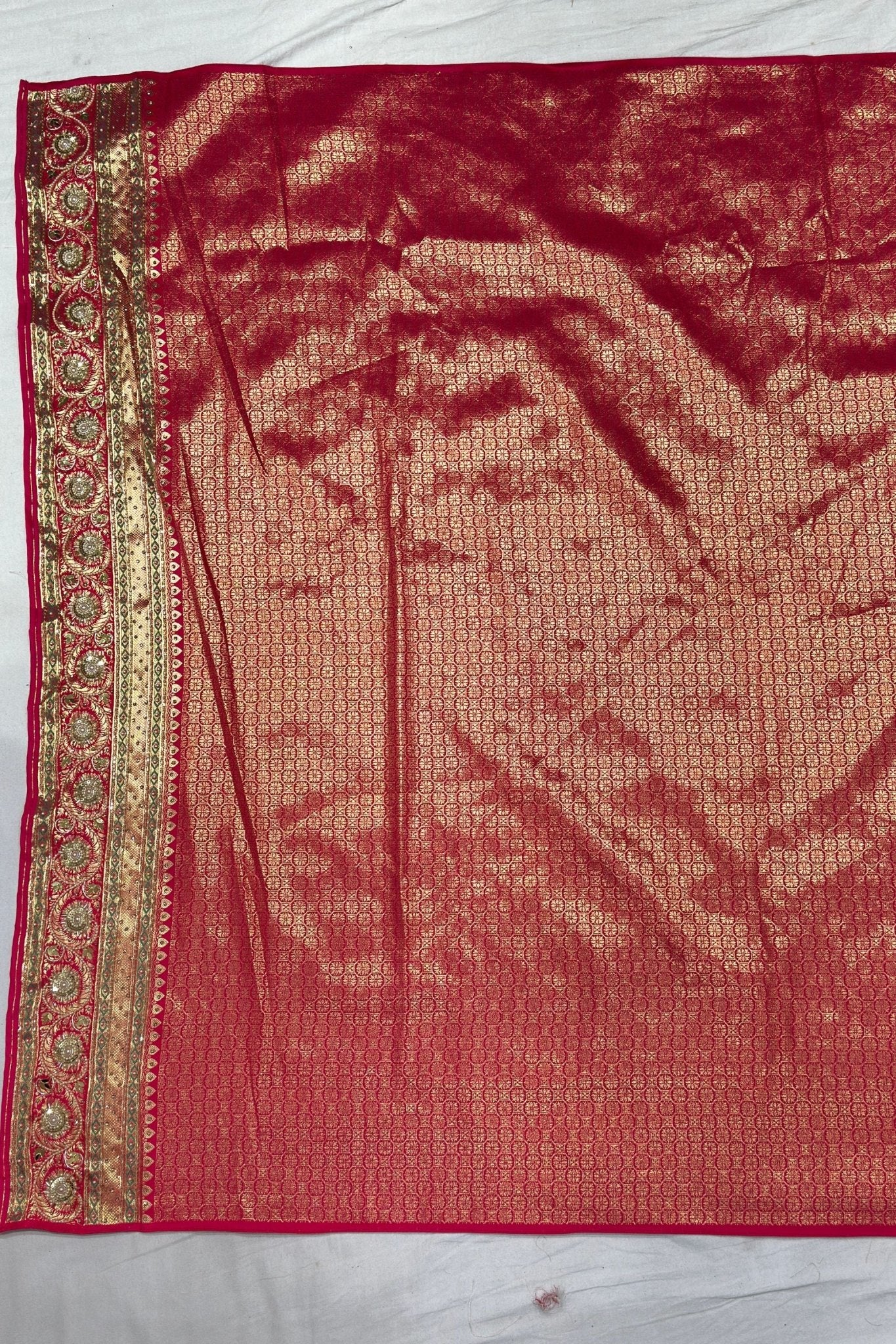 Elegant Multicolor Banarasi Silk Saree with Patchwork - Mangaldeep NX