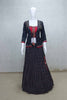Elegant Navy Blue and Red Printed Lehenga Set with Embroidered Jacket - Mangaldeep NX