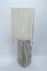 Elegant Silver Grey Banarasi Saree with Heavy Embroidered Border and Tassel Detailing - Mangaldeep NX