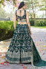 Emerald Green Embroidered Silk Lehenga Choli with Sequin Detailing and Net Dupatta - Mangaldeep NX