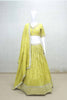 Fancy Lime Yellow Embroidered Silk Lehenga Choli with Mirror Work Dupatta - Mangaldeep NX