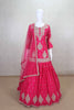 Fuchsia Pink Embroidered Lehenga Choli with Net Dupatta and Long Kurti - Mangaldeep NX