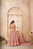 Graceful Pink Embroidered Net Lehenga Choli with Zari, Sequins & Contrasting Dupatta Border - Mangaldeep NX