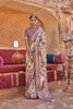 Ivory Silk Saree with Floral Print and Zari Border - Mangaldeep NX