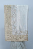 Ivory White Satin Organza Saree with Gold Sequin Embroidery and Velvet Border Pallu - Mangaldeep NX
