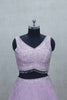 Lavender Net Embroidered Lehenga Choli with Sequin Beaded Blouse and Sheer Dupatta - Mangaldeep NX