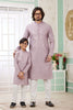 Lavender Sequin Festive Wear Kurta Set for Father and Son - Mangaldeep NX