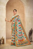 Lovely Cream and Multicolor Bandhani Printed Saree with Traditional Geometric Motifs - Mangaldeep NX