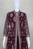 Luxurious Maroon Floor - Length Embroidered Jacket Lehenga Choli - Mangaldeep NX