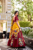 Maroon Tussar Silk Lehenga Choli with Digital Print Work for Festive Occasions - Mangaldeep NX