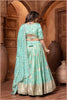 Mint Green Embroidered Silk Lehenga Choli with Dupatta - Mangaldeep NX