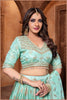 Mint Green Embroidered Silk Lehenga Choli with Dupatta - Mangaldeep NX