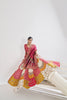 Multi - Color Embroidered Lehenga Choli with Red Dupatta - Mangaldeep NX
