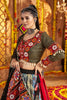 Multicolor Patchwork Navratri Lehenga Choli Set with Black Bandhani Dupatta - Mangaldeep NX