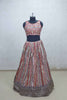 Multicolor Patola Print Lehenga Choli with Red Mirror Work Dupatta and Thread Embroidery - Mangaldeep NX