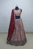 Multicolor Patola Print Lehenga Choli with Red Mirror Work Dupatta and Thread Embroidery - Mangaldeep NX