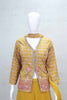 Mustard Yellow Lehenga with Mirror Work Floral Jacket and Dupatta - Mangaldeep NX